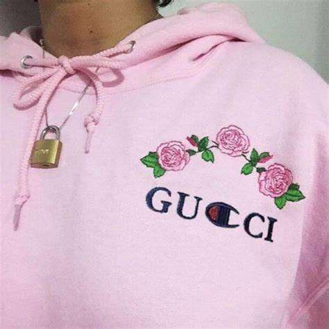 gucci x champion|gucci x champion roses hoodie.